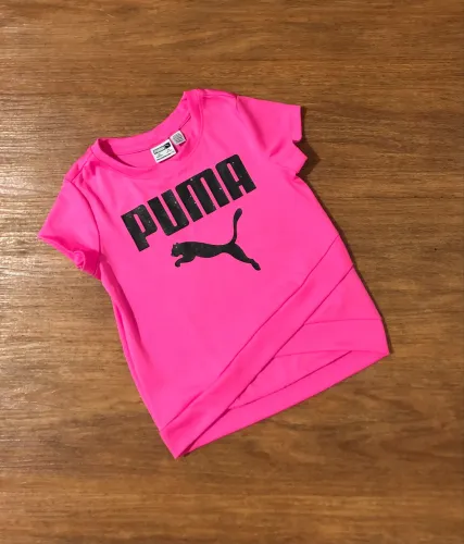 Camiseta puma infantil menina 3/4 anos 