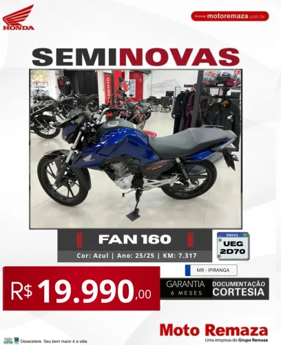 FAN 160 SEMI NOVA 2025