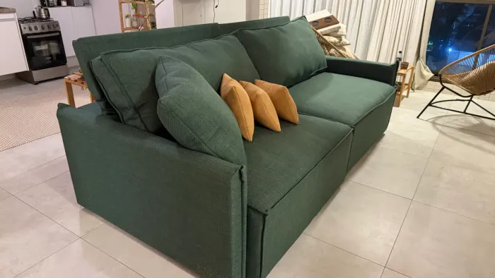 Sofá Novo - 4 lugares - Linho Verde