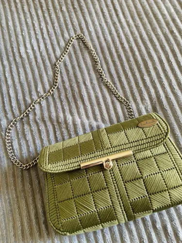 Bolsa de Crochê Verde - Feita à Mão