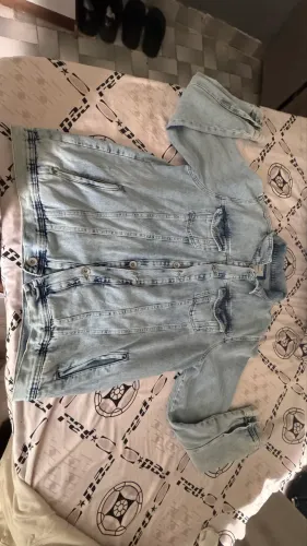 JAQUETA JEANS JEANSWEAR - TAM GG Jaqueta jeans feminina/masculina lavagem clara