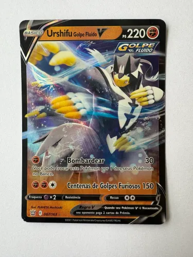Carta Pokemon Urshifu Golpe Fluido V 087/163