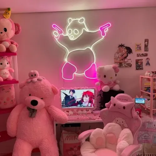 Luminária NeonLed - URSO PISTOLEIRO 100x95cm