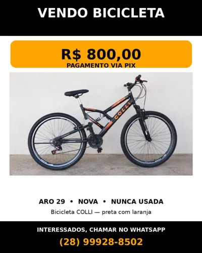 ? Bicicleta Colli em Ótimo Estado - Preço Imperdível!