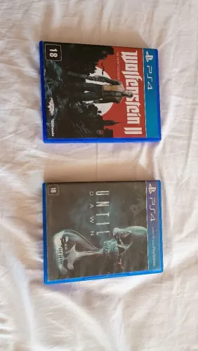 ? Combo 2 Jogos PS4: Wolfenstein 2 + Until Dawn (Mídia Física)
