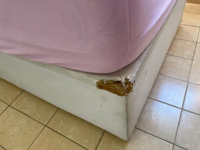 Vendo cama baú solteiro(sem colchão) ortobom com pequenos defeitos