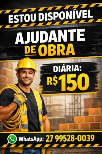 Faço serviço de ajudante