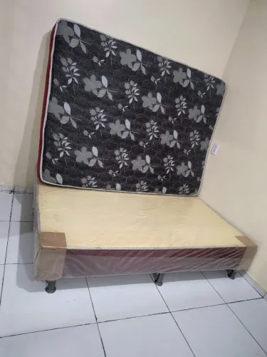 Cama Casal Base Mais Colchão De Mola 