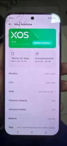 Infinix hot 60 pro com trinco mais funciona perfeitamente 