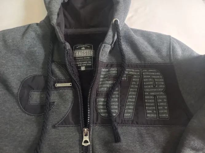 Casaco masculino Gangster forrado cinza escuro Tam 16