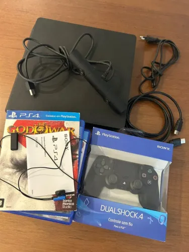 PlayStation 4 500GB + Controle Original NOVO + 8 Jogos Top