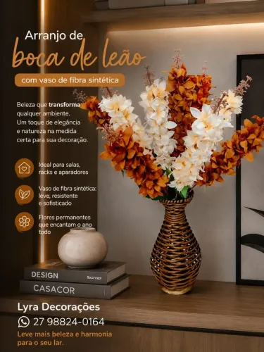 lindos arranjos permanentes de flor boca de leão