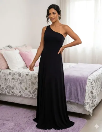 Vestido preto longo elegante, Le Lis Banc/Rio