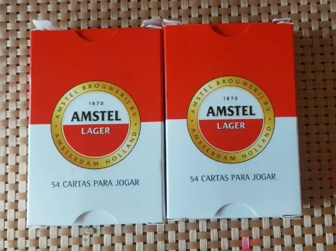 Lote 2 Baralhos Amstel Lager (2021) - Sem Uso!
