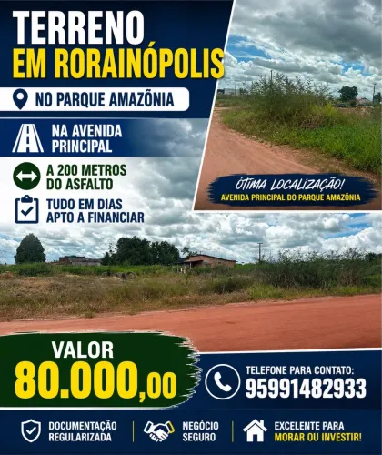 Terreno no parque Amazônia Rorainopolis