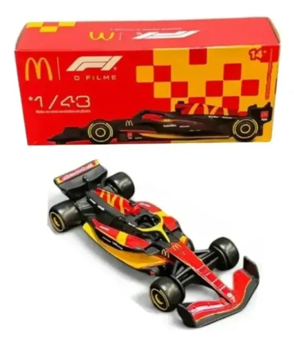 Miniatura Carro Formula 1 Mc Donalds F1 1/43 Vermelho 