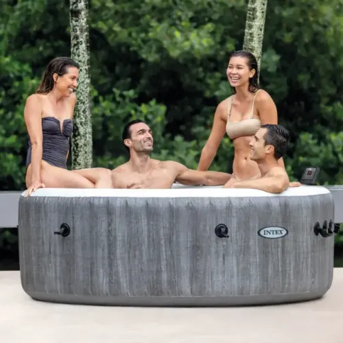 Banheira Spa Inflável Ofurô Intex Greywood 4 Lugares 795l 127v