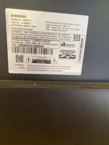 Tv Samsung 55 polegadas - tela trincada, para retirada de peças 
