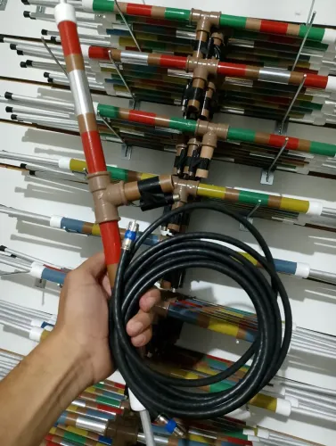 Antena de tubo PVC + cabo de 5 metros completa