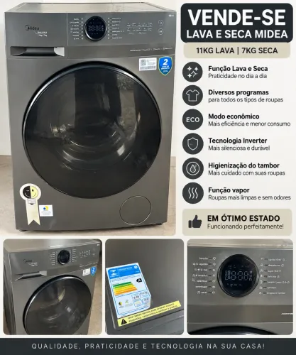 VENDO LAVA E SECA MIDEA 11KG | 7KG