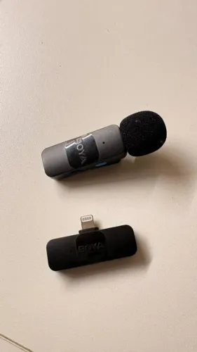 Microfone BOYA para iPhone Lightning