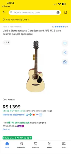 Violão cort AF515ce, usado pouquíssima vezes, estado de novo 