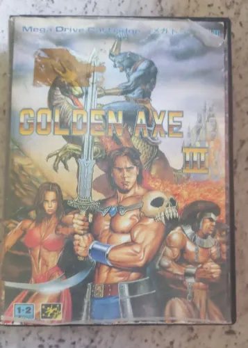 Cartucho fita Golden Axe 3 mega drive sega vídeo game antigo ñ super Nintendo Xbox Snes