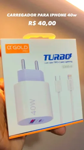 Carregador para iPhone com cabo 40w