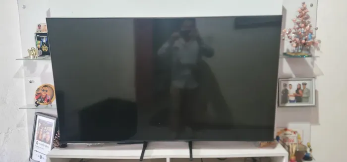 Smart TV Samsung QLED 55" Q70A 120Hz + Controle SolarCell (Para Conserto/Peças)