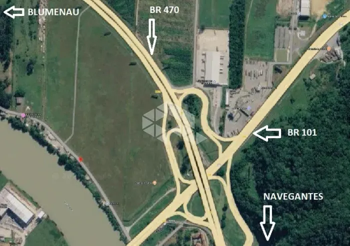 Terreno com grande extensão de terra no bairro volta grande em Navegantes - SC