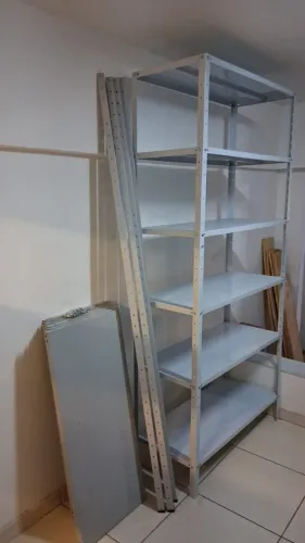 Estante Armário Aço 40cm Multiuso 6 Bandejas Cinza Até 180kg