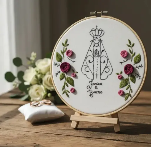 Porta Alianças Personalizado Casamento 