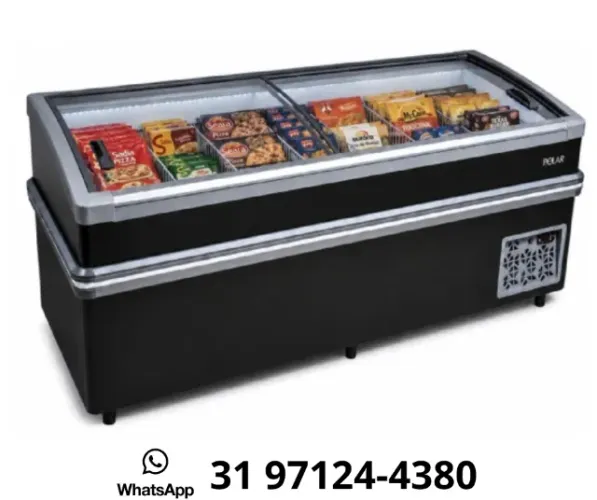 Ilha de Congelados Vidro Curvo 2M Polar 220V