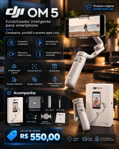 Estabilizador inteligente para smartphone