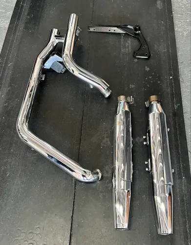 Escapamento original Harley Davidson softail cromado completo