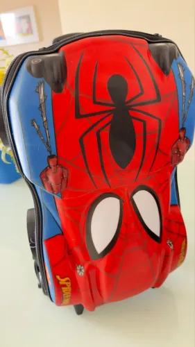 ? Mochila Infantil Homem-Aranha 3D com Rodinhas ?
