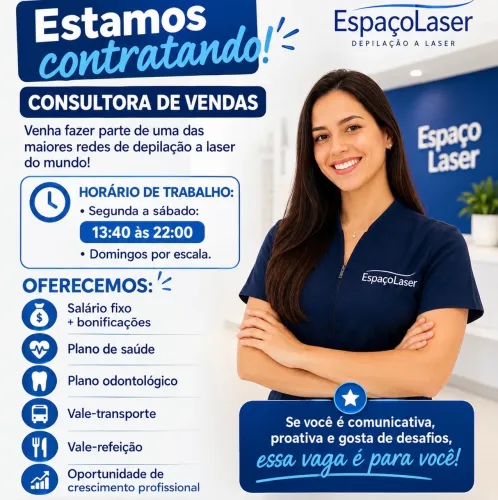 Consultor de vendas espacolaser passeio das águas