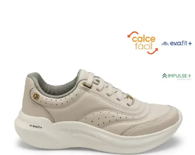 Tênis Feminino Kolosh 0561 Calce Fácil Leve Confortável Academia Caminhada