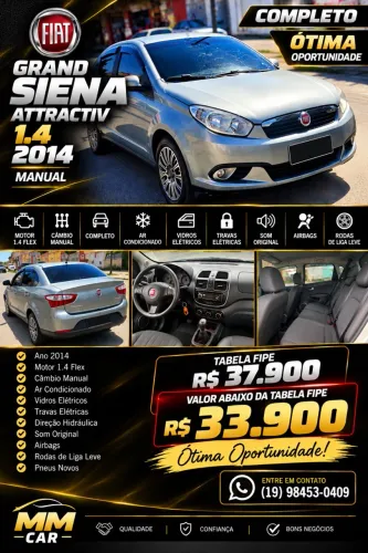 Fiat Grand Siena Attrac. 1.4 EVO F.flex 8V 2014