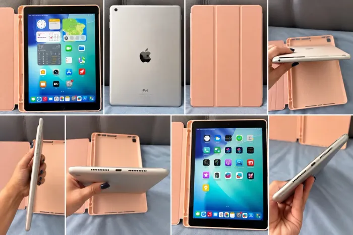 iPad Apple 9ª Geração 64GB Prata + Capinha Rosa + carregador novo.
