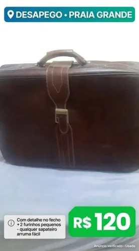 Mala de couro sintético