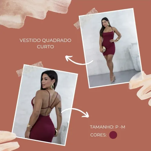 vistidos na moda tamanho P e M