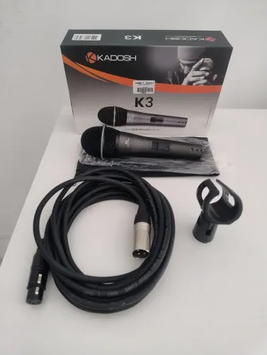 Microfone kadosh k3 completo (3 unidades)