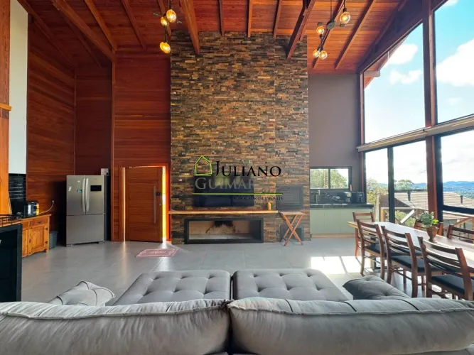 LINDA CASA com VISTA, Á venda em condomínio fechado - RANCHO QUEIMADO/SC
