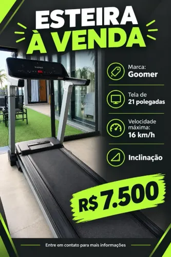 Esteira Elétrica Goper Smart Run Tela 21 Pol Seminova
