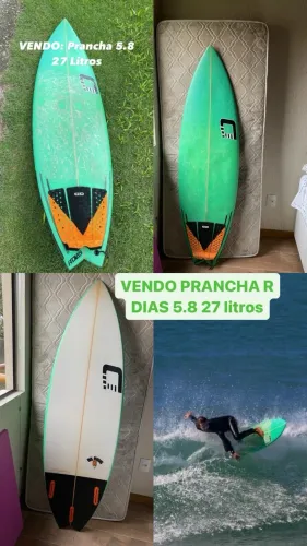 Prancha de surf 5.8 27 litros em bom estado