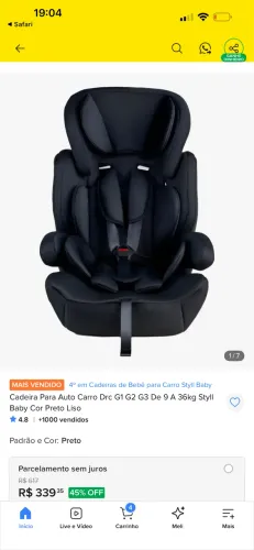 Cadeirinha de bebê