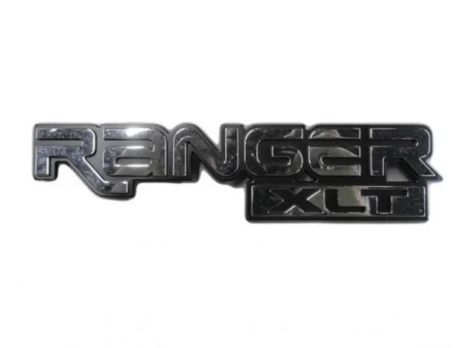 Emblema Lateral Paralama Ranger XLT 95 à 04 Original Ford Cromado Unitário