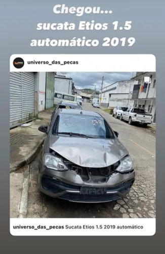 Sucata Etios 1.5 automatico