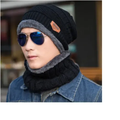 Touca Chapéu de malha de lã para homens e mulheres gorros chapéus cachecol bonés balaclava